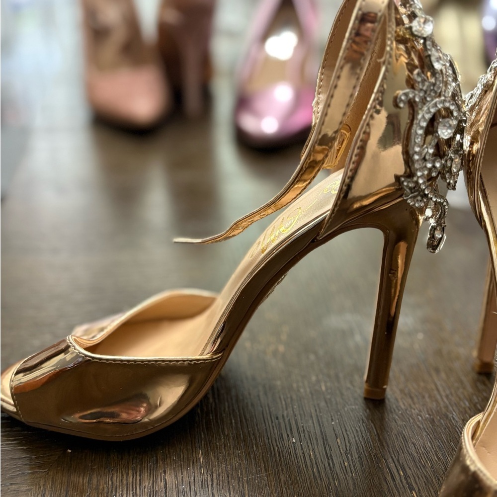 Elegant Gold Stiletto Heels